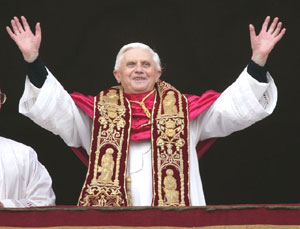 Pope Benedict XVI First day as pontiff